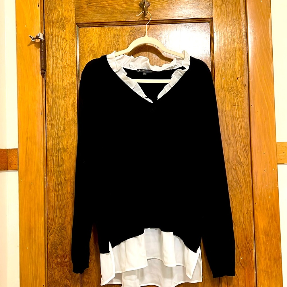 Ruffle Sweater Blouse